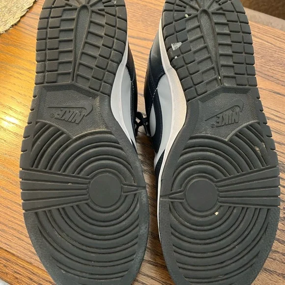 Nike Navy and Gray Sneakers Dunk Low Georgetown Design EUC